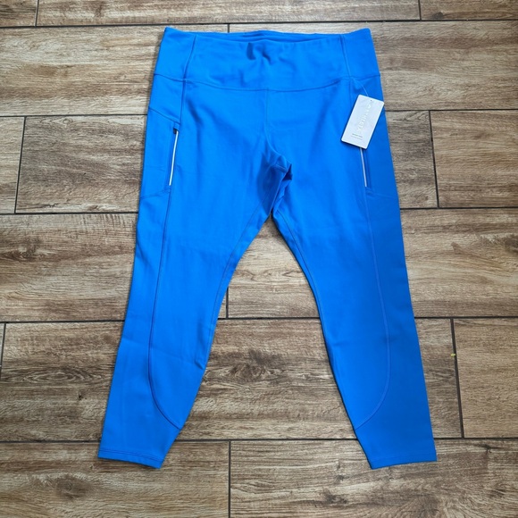 Athleta Rainer Tight Leggings Size 2X Blue Reflective Pants NWT! - Picture 13 of 16